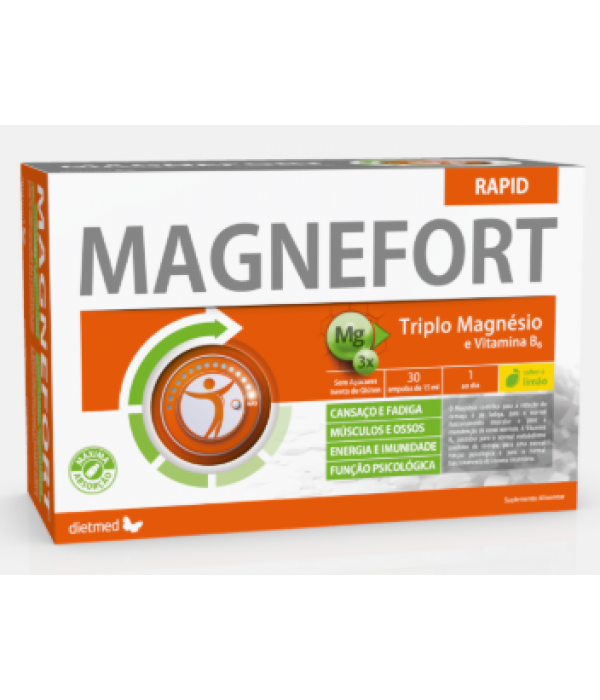 Magnefort Rapid - 30 Ampolas - Dietmed